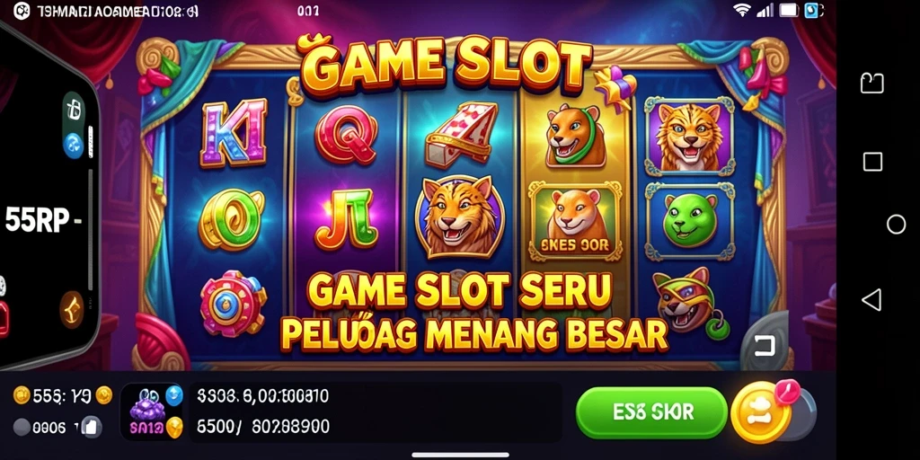 Screenshot utama 55RP menampilkan gameplay slot yang menarik.