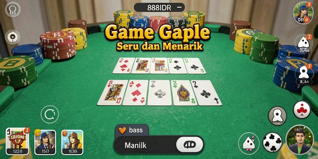 Gameplay Gaple yang seru dan interaktif di 888IDR.