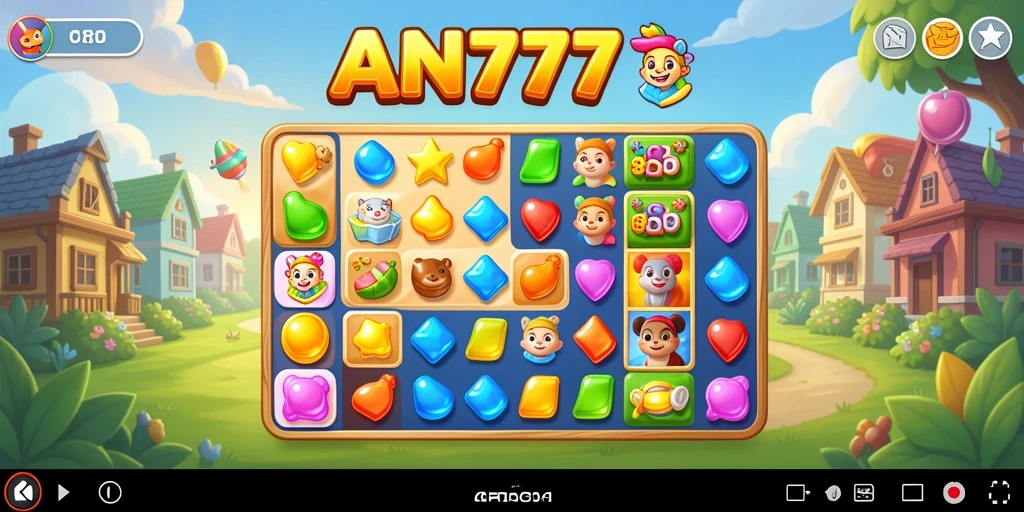 Tampilan gameplay AN777 yang seru dan menantang dalam genre Match-3.