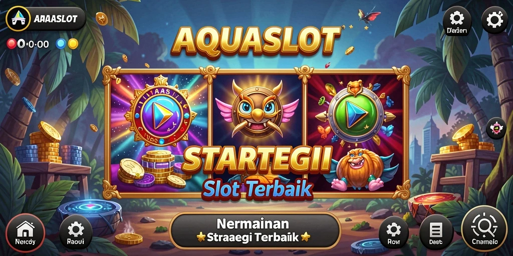 Tangkapan layar menampilkan gameplay seru AQUASLOT dengan elemen slot yang menarik.