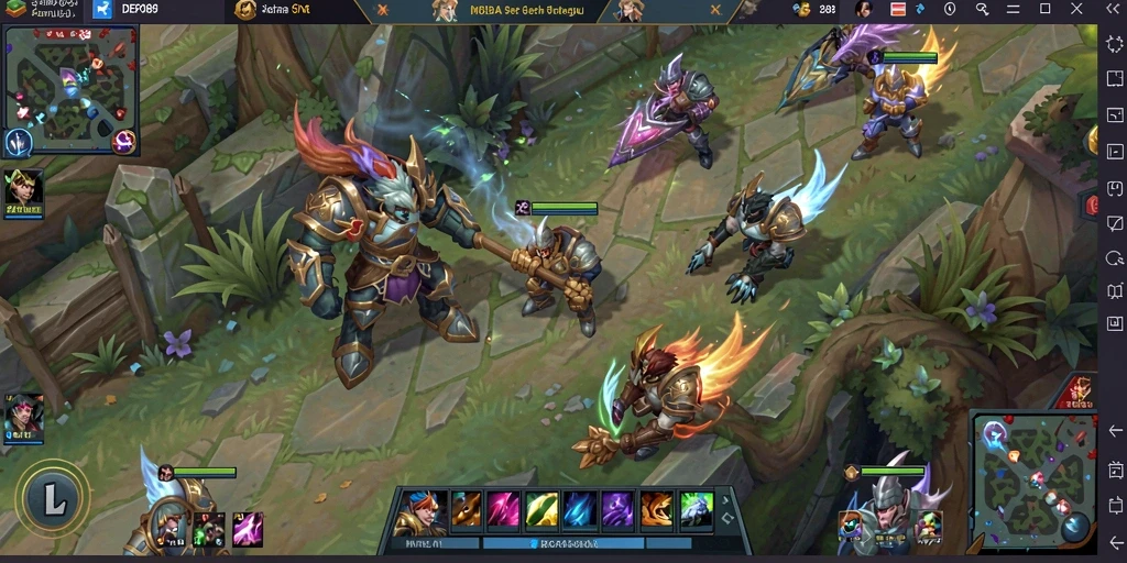 Screenshot gameplay epic DEPO89 dalam pertempuran MOBA.