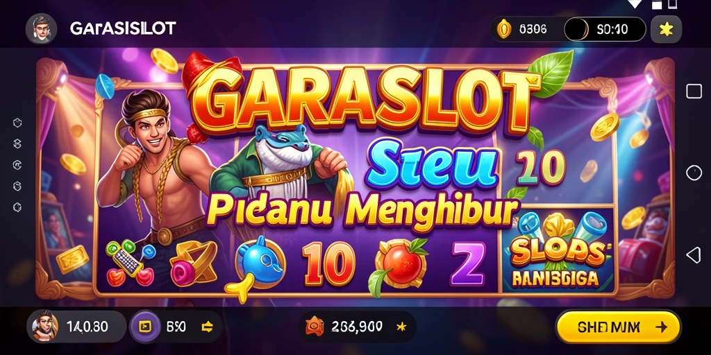 Tampilan gameplay GARASISLOT yang penuh warna dan dinamis.