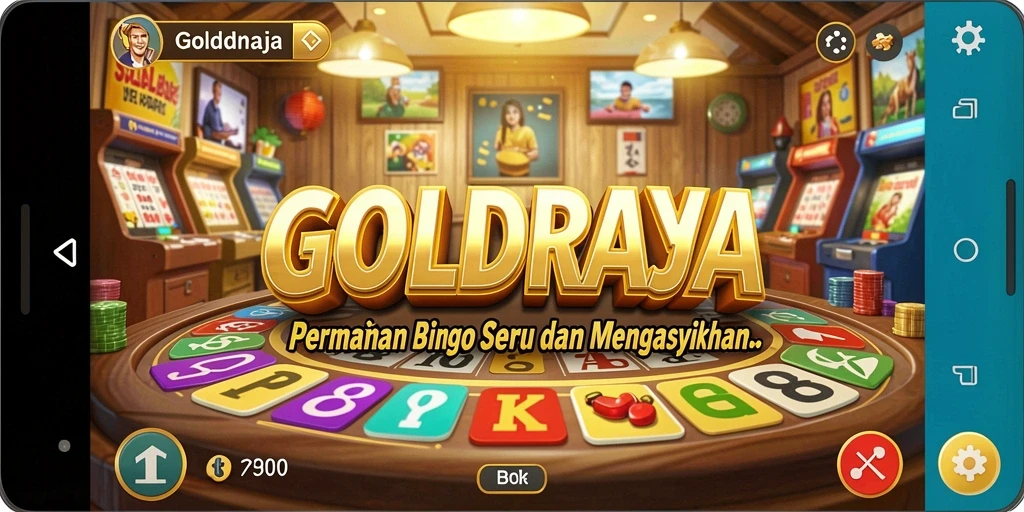 Screenshot GOLDRAJA menampilkan gameplay Bingo yang mendebarkan.