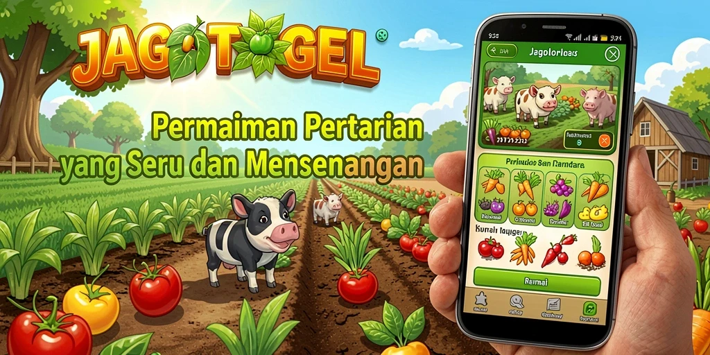 Tangkapan layar dari gameplay <strong>JAGOTOGEL</strong> yang menunjukkan aktivitas bertani yang seru.