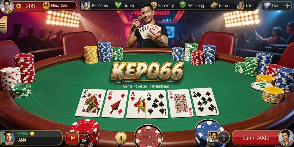 Screenshot gameplay seru Poker di KEPO66.