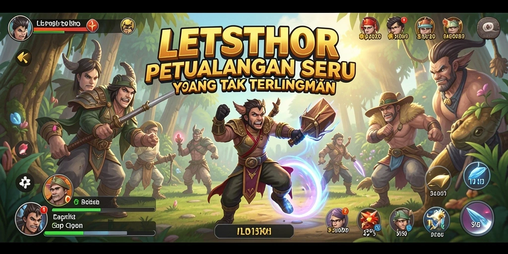 Tampilan gameplay LETSTHOR dengan misi petualangan yang mendebarkan.
