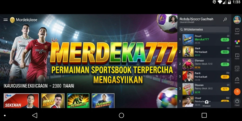 Tampilan menarik dari gameplay Sportsbook di MERDEKA777.