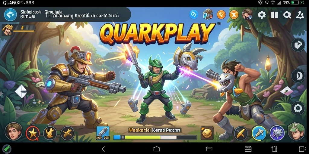Tangkapan layar gameplay QUARKPLAY menunjukkan kreativitas tanpa batas.
