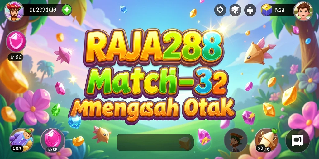 Gameplay seru RAJA288 menampilkan tantangan Match-3 yang mengasyikkan.