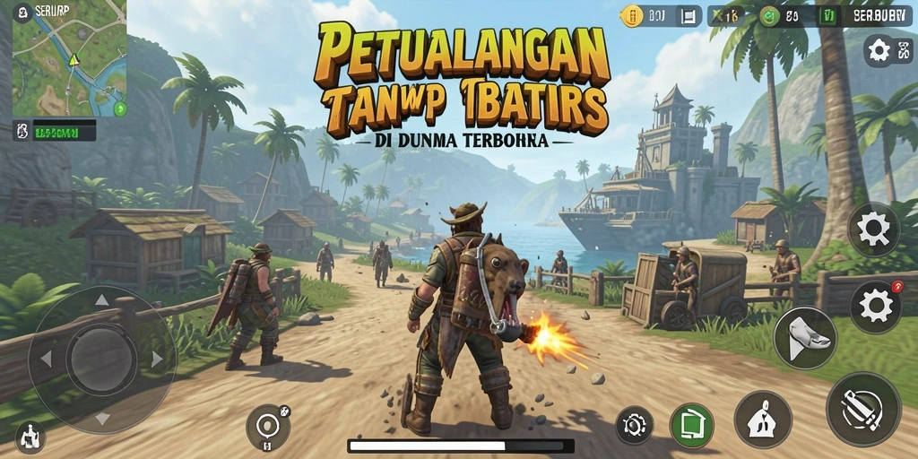 Gameplay utama SERURP yang menunjukkan dunia terbuka dan interaksi karakter.