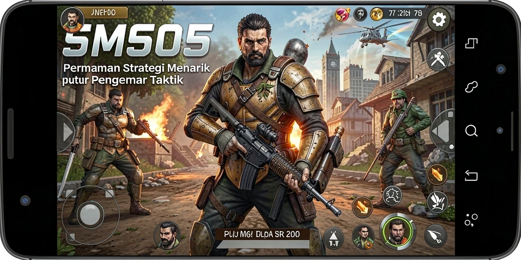 Tampilan gameplay menarik dari SM605 yang menunjukkan strategi dan taktik.