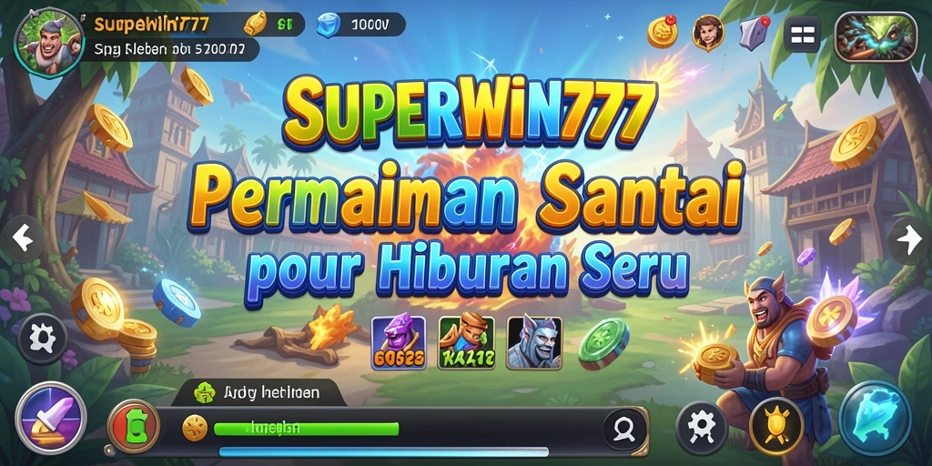 Tampilan gameplay <strong>SUPERWIN777</strong> yang menghibur dan penuh warna.