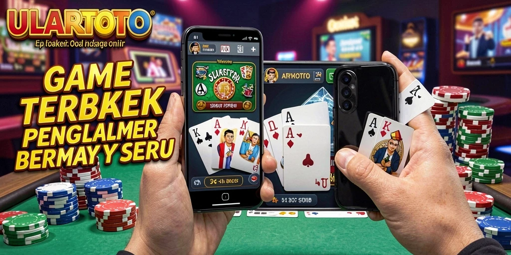 Tampilan gameplay ULARTOTO dengan pemain bersaing dalam permainan poker.