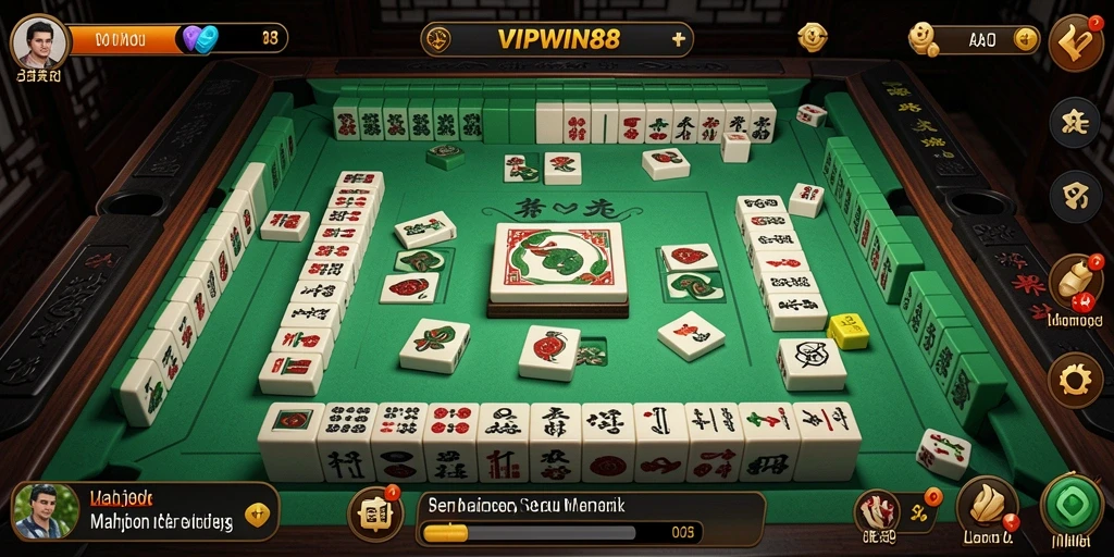 Tampilan menarik dari permainan Mahjong di VIPWIN88.
