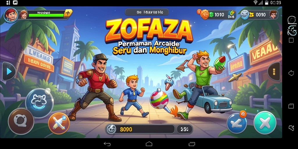Screenshot gameplay ZOFAZA, menunjukkan aksi seru dan menantang.